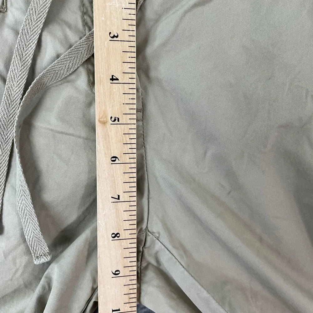J.Crew Cargo Pants Women 2P Tan Excellent Low Fit Cropped Drawstring Cotton